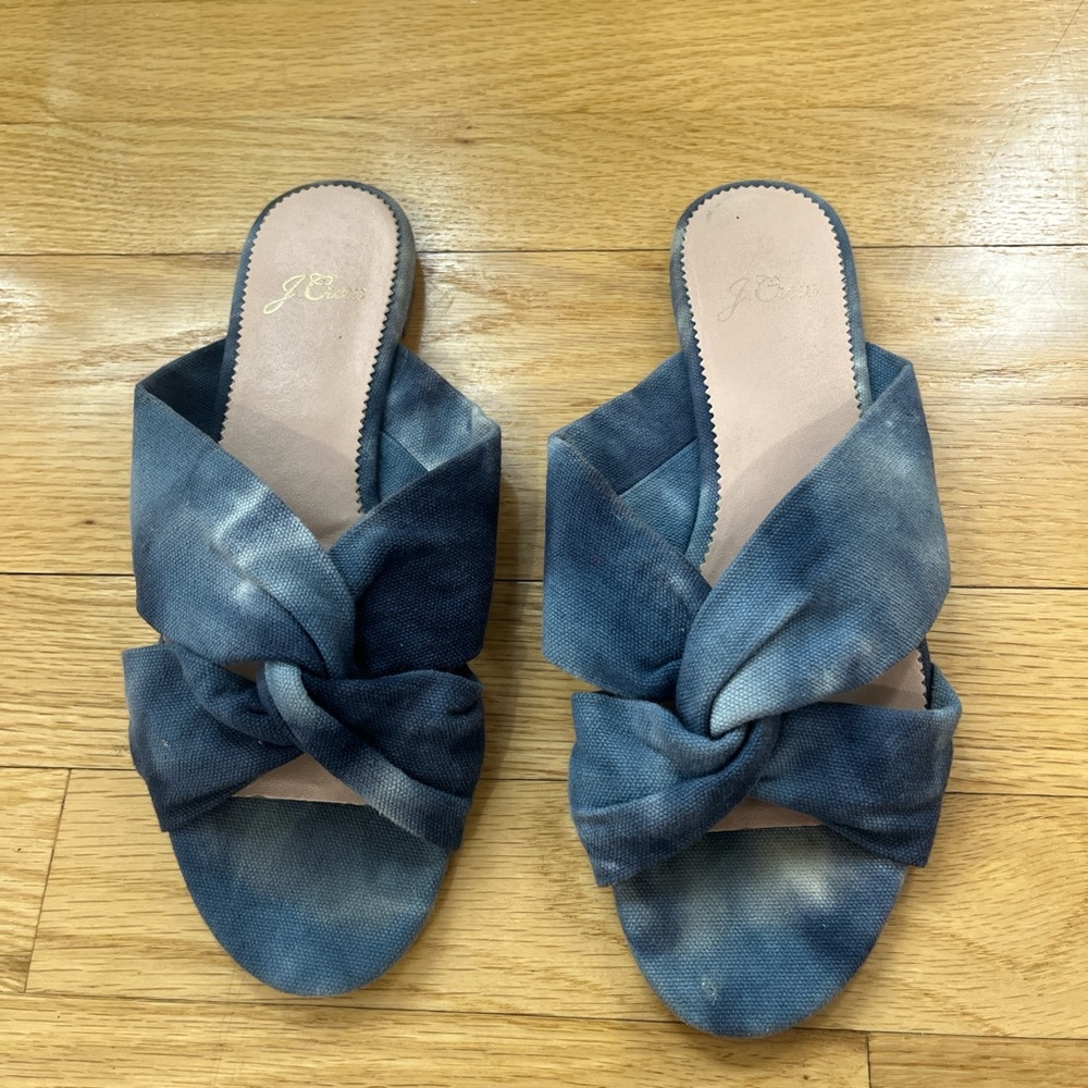 J. Crew Blue Tie-Dye Women's Sandals